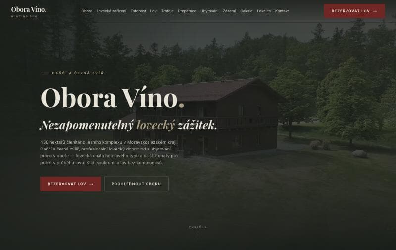 Web Obora Víno