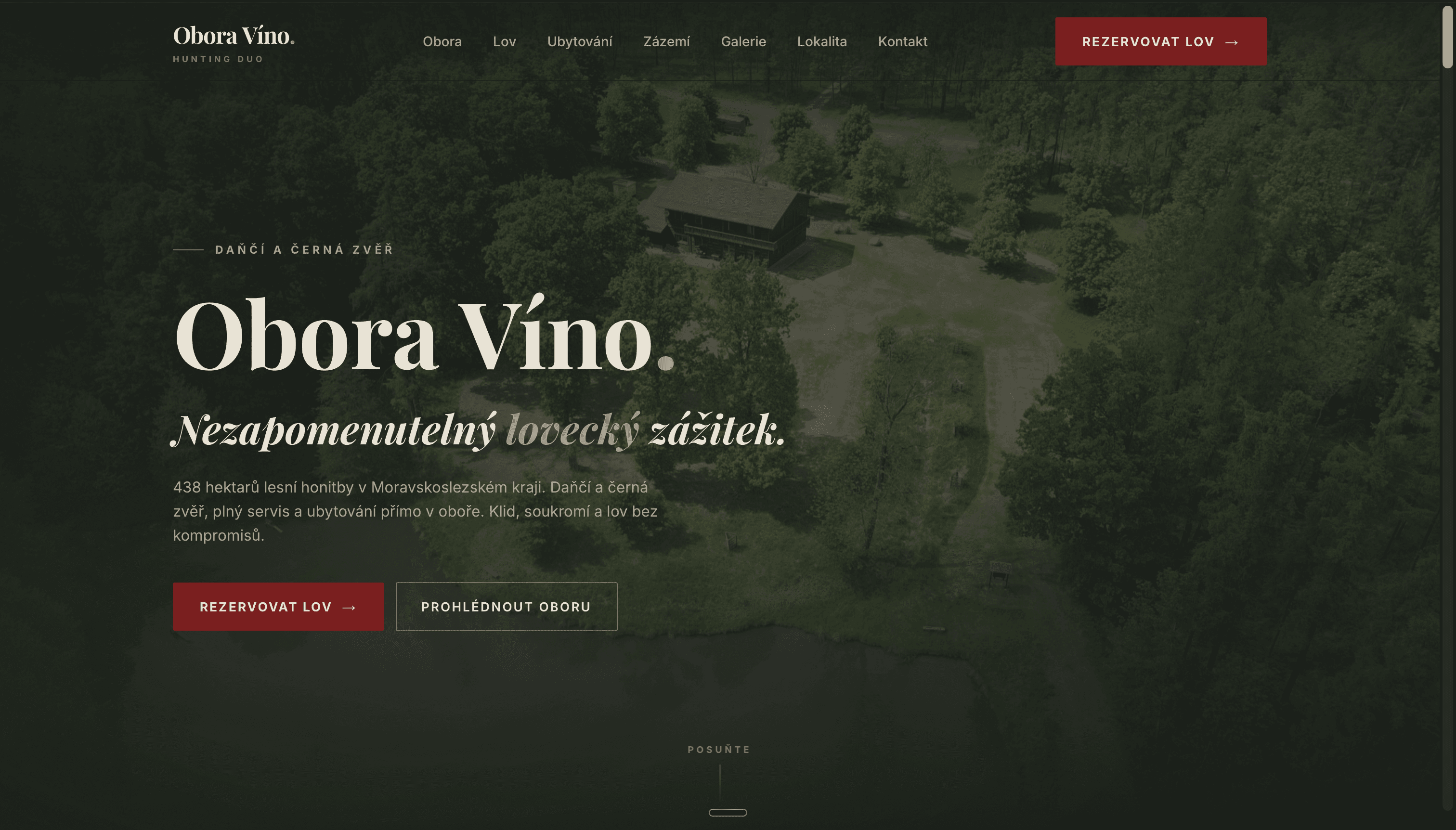 Web Obora Víno