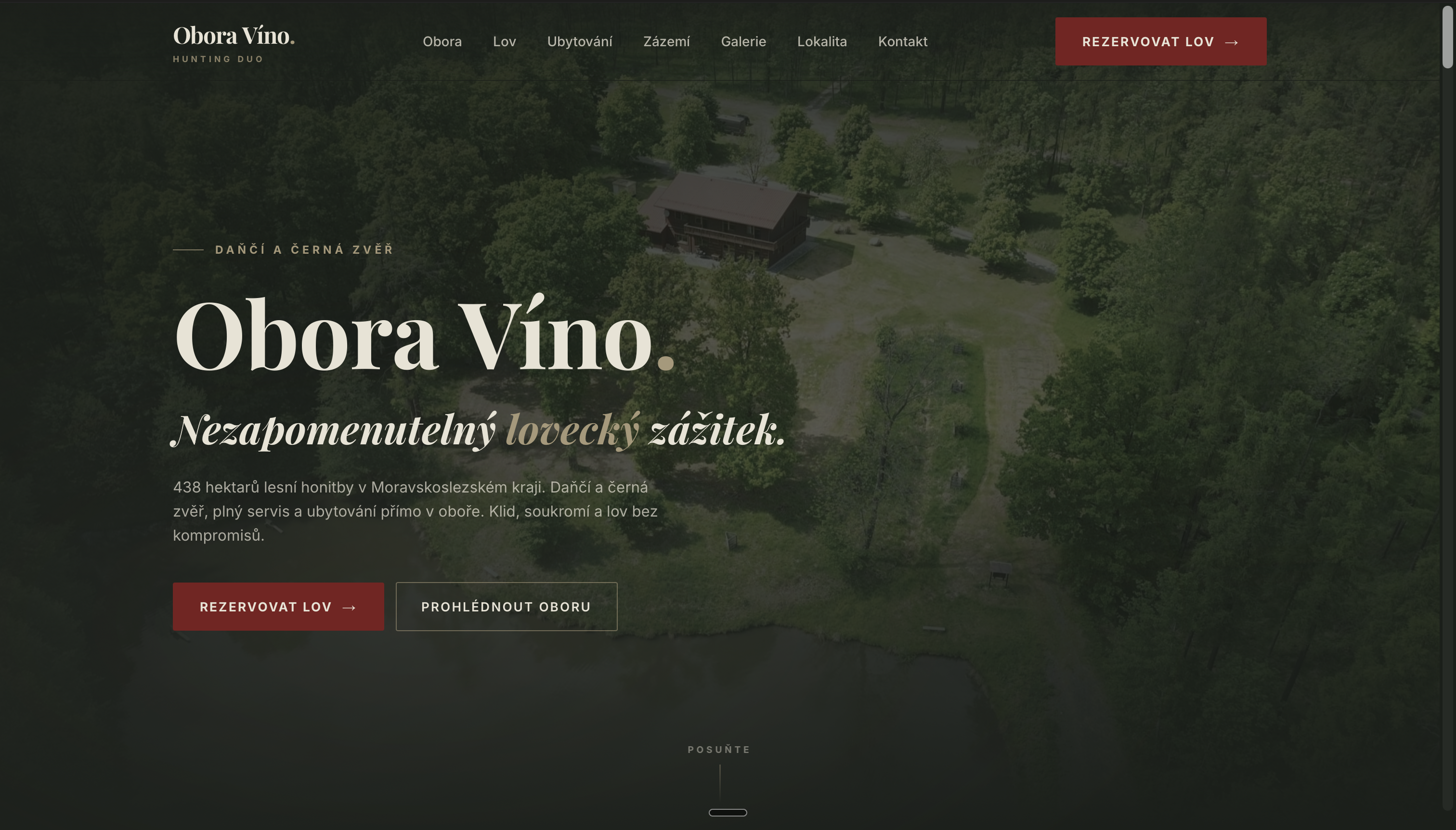 Nový web Obora Víno od webinho
